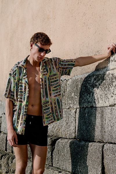 Trendyol Collection Többszínű Oversize Fit laza nyári ing TMNSS25GO00072