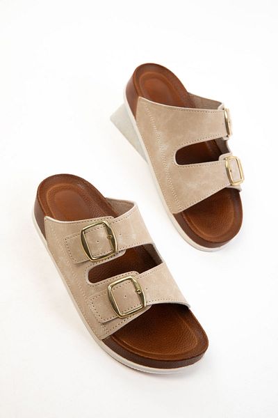 SOHO Beige Women's Slippers 20735