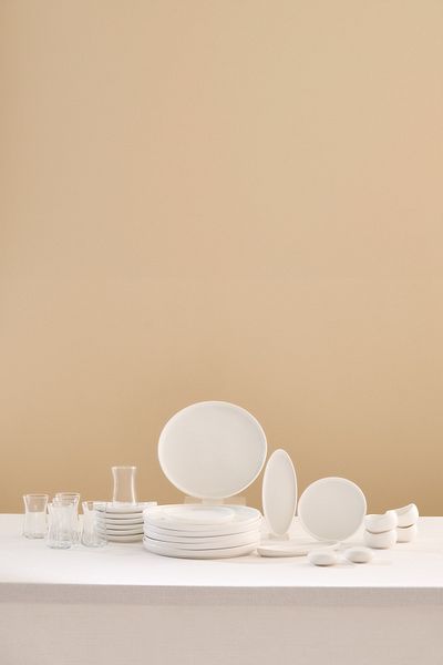 Karaca Forever Bone Olla 28 Piece Breakfast Set for 6 People
