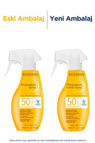 Bioderma Photoderm Spray Spf50+ Family Size Spray Form High Protection Sunscreen for All Skin 300 ml