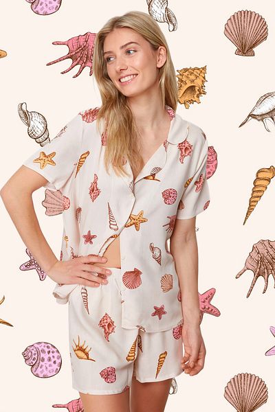 Trendyol Collection Multicolor Printed Viscose Woven Pajamas Set THMSS24PT00303