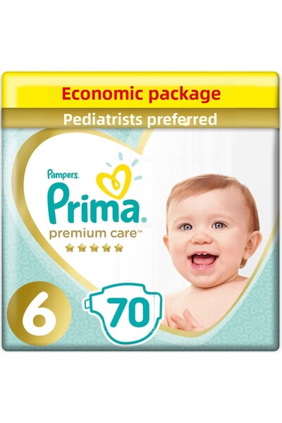 Prima Baby Diaper Premium Care Size 6 13+ kg (2*35) 70 Pieces