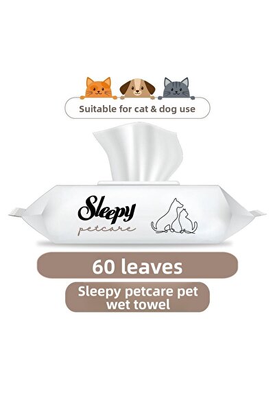 Sleepy 60 ورقة منشفة مبللة للحيوانات الأليفة