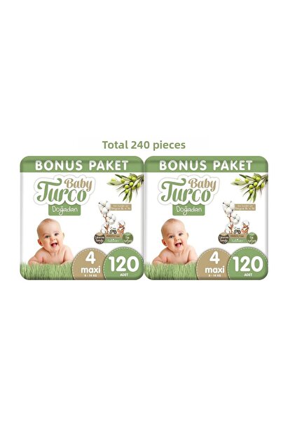 Baby Turco Size 4 Maxi 120x2 Total 240 Pieces