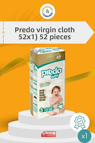 PredoBaby Premium Comfort Baby Diapers Size 5 (11-25kg) Junior 52 Pieces