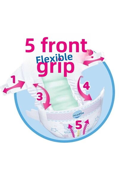 Molfix حفاضات أطفال مقاس: 6 (15+كجم) كبيرة جدًا 186 قطعة عبوة ألترا فرسات شهرية