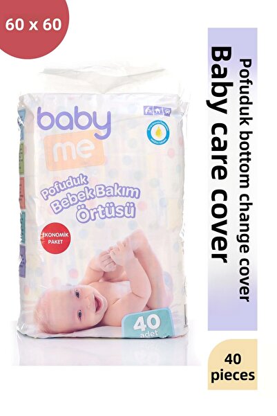 Baby&Me 60x60 cm Fluffy Diaper Changing Cover - 40 Pieces