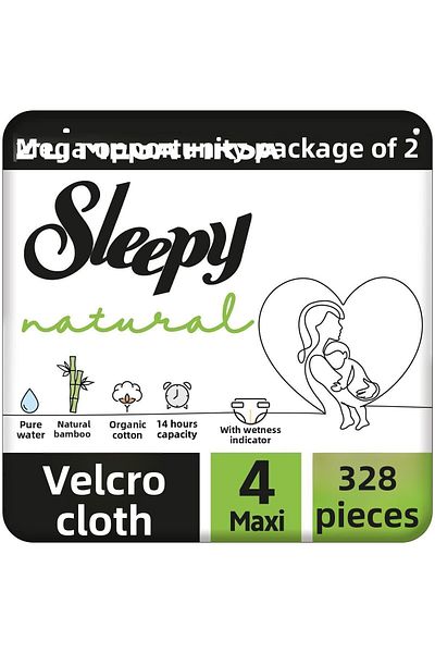 Sleepy Mega Deal Pack of 2 - Baby Diapers Size 4 Maxi 328 Pieces