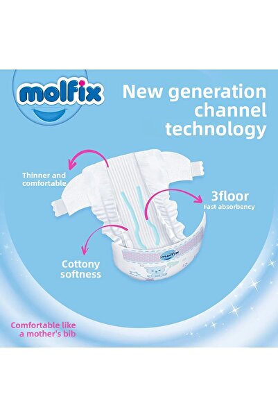 Molfix Size 6 116-Piece Baby Diaper Pants Panties