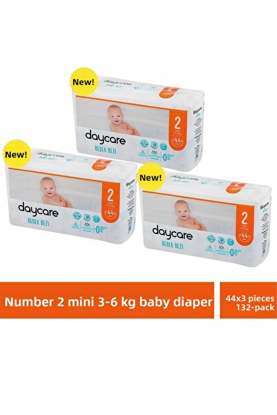 Daycare Mini Size 2 - 3-6 kg Baby Diapers, 3X44 132 Pieces