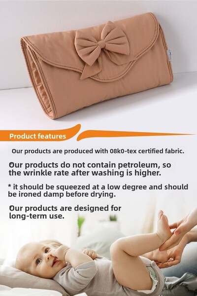 Umaybebek Bottom Cushion, Baby Pillow, Pillow - with Bag - Brown