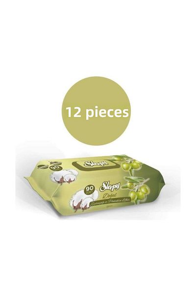 Sleepy Wet Towels Olive Oil Laurel 90 Pieces 12 Pieces