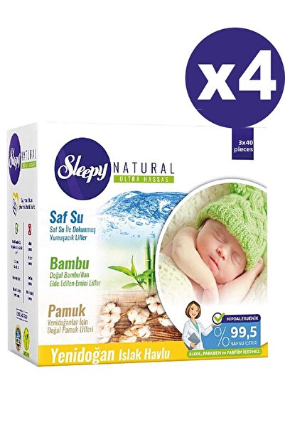 Sleepy Newborn Wet Towel Cotton Bamboo Cover 480 Sheets