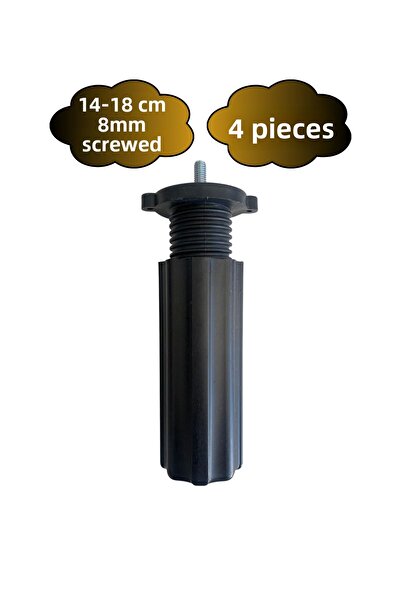 DSYapıAksesuar Picior de masă și dulap din plastic reglabil, negru, 14-18 cm ...