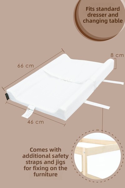 mordesign Baby Changing Mat, Changing Pad, Additional Contour, Adjustable Belt, Love Bat Series,