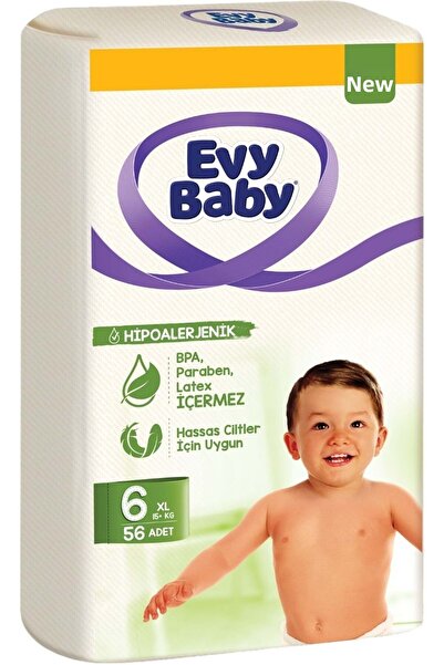 Evy Baby 15 KG Extra Large Baby Diapers - 56 Pieces Super Deal Pack