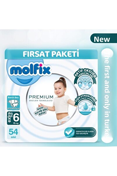 Molfix Premium Baby Diapers Ultra Opportunity Package Size 6 15+ kg 54 Pieces