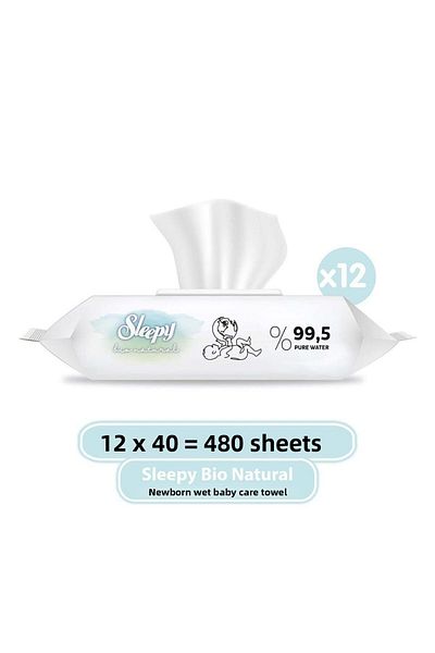 Sleepy Wet Wipes Bio Natural 480 Sheets