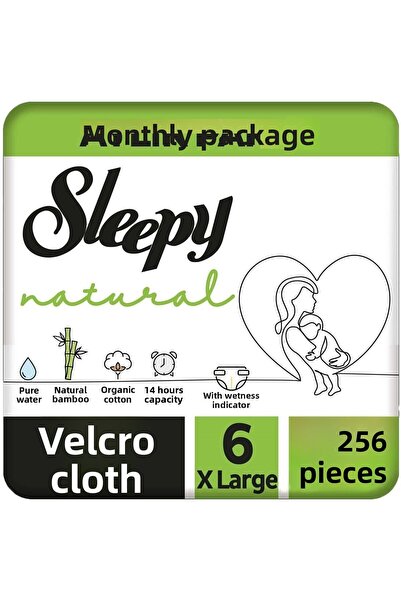 Sleepy حفاضات أطفال ناتشورال مقاس 6 64×4 256 قطعة