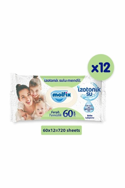 Molfix Isotonic Wet Wipes Fresh Cleaning 720' Pack