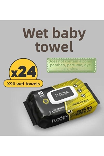 FLODEX منشفة مبللة للحديقة الصفراء 90x24 قطعة 2160 ورقة