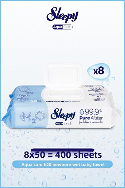 Sleepy منشفة أطفال مبللة لحديثي الولادة من أكو كير H2O مقاس 8x50