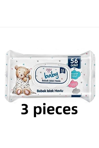 AGU BABY Baby Wet Towel 56 X 3 Pack