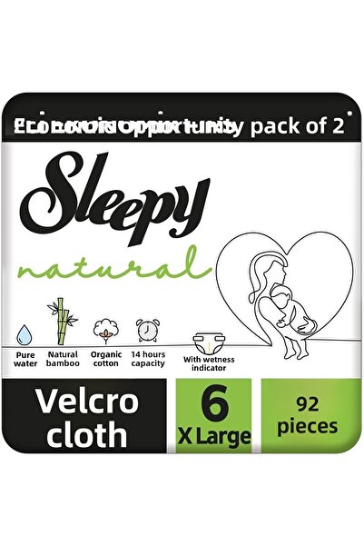 Sleepy مجموعة حفاضات أطفال اقتصادية مكونة من قطعتين مقاس 6 كبير جدًا 92 قطعة