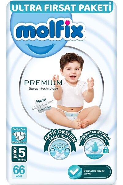 Molfix Premium Baby Diaper Size:5 (11-18kg) Junior 198 Pieces Monthly Ultra Opportunity Package