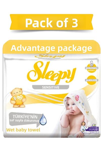 Sleepy 3-Piece Sensitive Wet Towels 1 Piece of 90