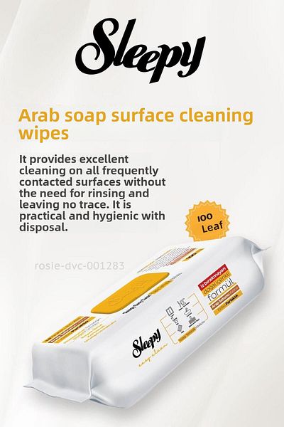 Sleepy BUY 16 PAY 14 - 100 Pack Surface Cleaning Towels with Soap Additive ROSIE