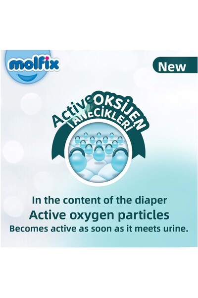 Molfix Premium Baby Diapers - Size 5 (11-18kg) Junior 132 Pieces - Economic Ultra Opportunity Pk