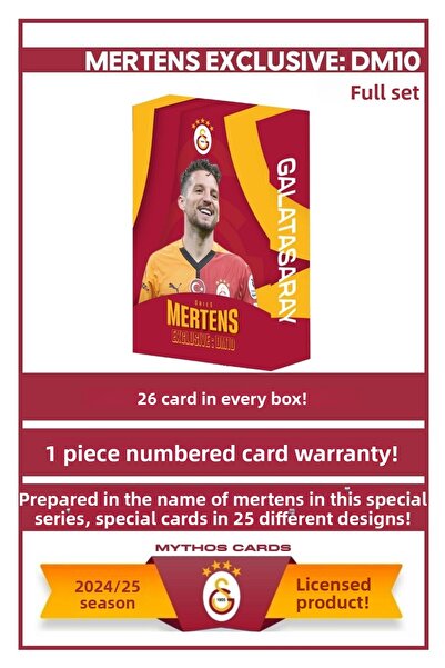 Galatasaray DRİES MERTENS حصريًا: مجموعة كاملة من بطاقات DM10 - صندوق