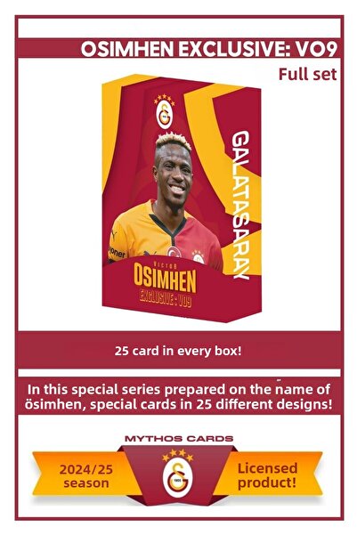 Galatasaray فيكتور أوسيمين حصريًا: VO9 مجموعة كاملة من بطاقات المجموعة - الصندوق