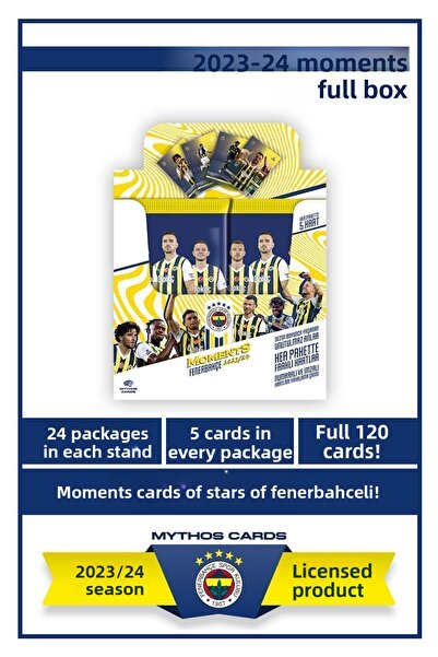 Mythos Cards مواسم مومنتس 2023-24 - بطاقات لاعبي كرة القدم فينربخشة - صندوق كامل
