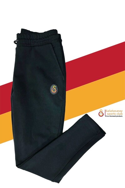 Galatasaray Original Licensed Black Skinny Sweatpants