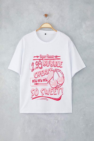 Trendyol Curve Biała koszulka z dzianiny 100% Jersey, nadruk oversize/luźny krój, plus size, TBBSS25BF00082