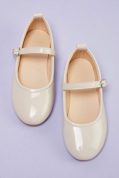 TRENDYOL SHOES Beige Mary Jane Ankle Strap Little Girl Kids Ballerina Ballerina Takss25Be00051