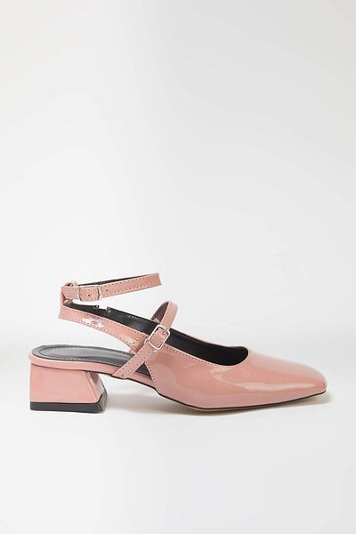 TRENDYOL SHOES Salmon Mary Jane Ankle Strap Square Toe Women's High-Heeled Shoes Takss24To00009