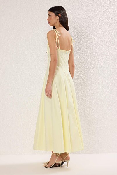 Trendyol Collection Yellow Waist Opening Woven Maxi Dress Twoss25El00870