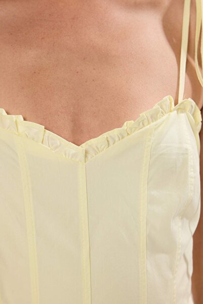 Trendyol Collection Yellow Waist Opening Woven Maxi Dress Twoss25El00870