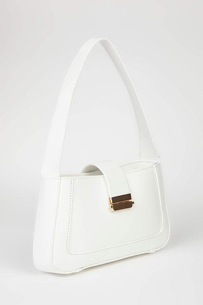 TRENDYOL SHOES White Metal Buckle Detailed Women's City Shoulder Bag Takss25Oc00019