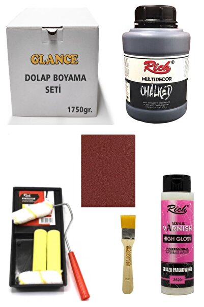 GLANCE Rich Dolap Boyama Seti Multi Decor Chalked 1750 Gr Antrasit Hıgh Gloss...