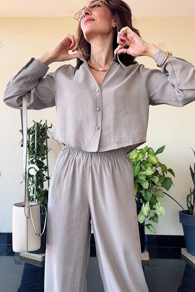 Clothing palette Crop Shirt - Pants Suit