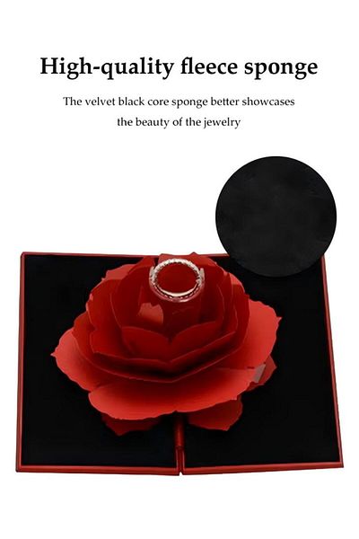 Generic Ring Box, Creative Jewelry Box, Rose Jewelry Display Storage Box, Ring Stand Storage Box