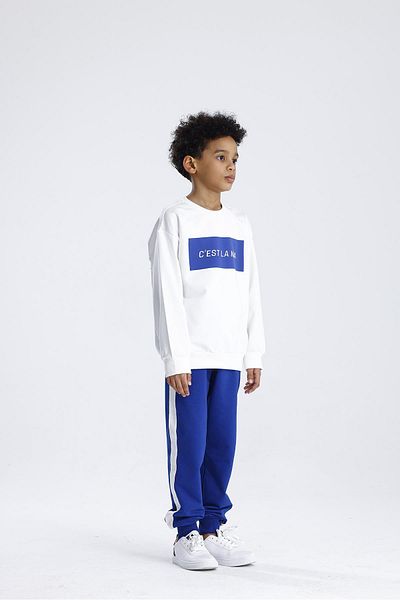 MiaBaby Printed Single Striped Tracksuit