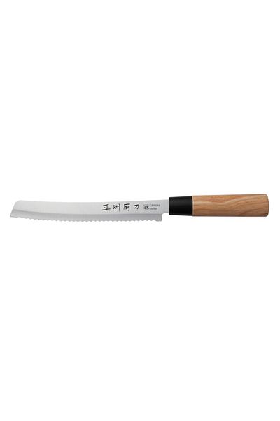 Alpina Authentic Japanese Bread Knife Sharp Pankiri 20 Cm Osaka Stainless Steel-wood