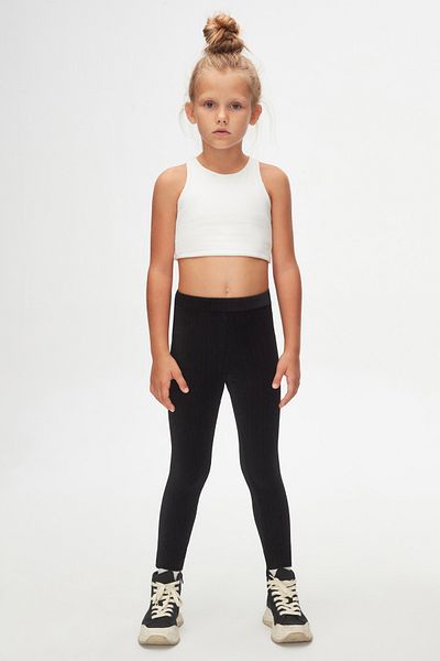 LOVETTI Black Girls' Corduroy Leggings