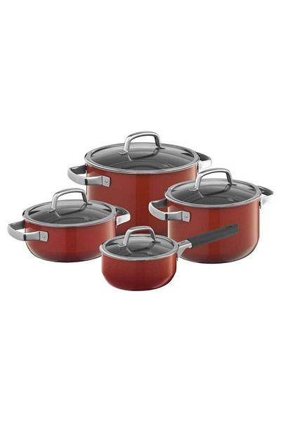 WMF Fusiontec Cookware Set 4 Pieces Red