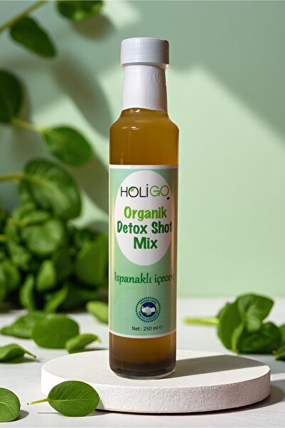 HOLİGO Organik Yeşil Detox Shot Mix (ISPANAKLI IÇECEK) 250ml (PESTİSİT ANALİZLİ)